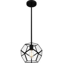 Kinslee 1-Light Matte Black Mini Pendant