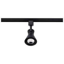 Matte Black Integrated LED Fixed Track Mini Step Head -Lamp Parts matte black satco track lighting heads th631 44 1000
