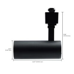 Matte Black 10-Watt Integrated LED 48° Fixed Track Cylinder Head -Lamp Parts matte black satco track lighting heads th704 44 1000