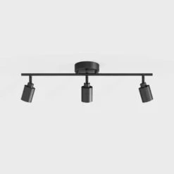 Shura 3-Light Black Integrated LED Track Light With Rotatable Heads, 2 Ft. Fixed Track Lighting Kit, 3000k, 1470 Lumens 16 Shura 3-Light Black Integrated LED Track Light With Rotatable Heads, 2 Ft. Fixed Track Lighting Kit, 3000k, 1470 Lumens -Lamp Parts matte black vidalite track lighting kits ce1007791 44 1000