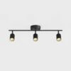 Shura 3-Light Black Integrated LED Track Light With Rotatable Heads, 2 Ft. Fixed Track Lighting Kit, 3000k, 1470 Lumens -Lamp Parts matte black vidalite track lighting kits ce1007791 64 1000