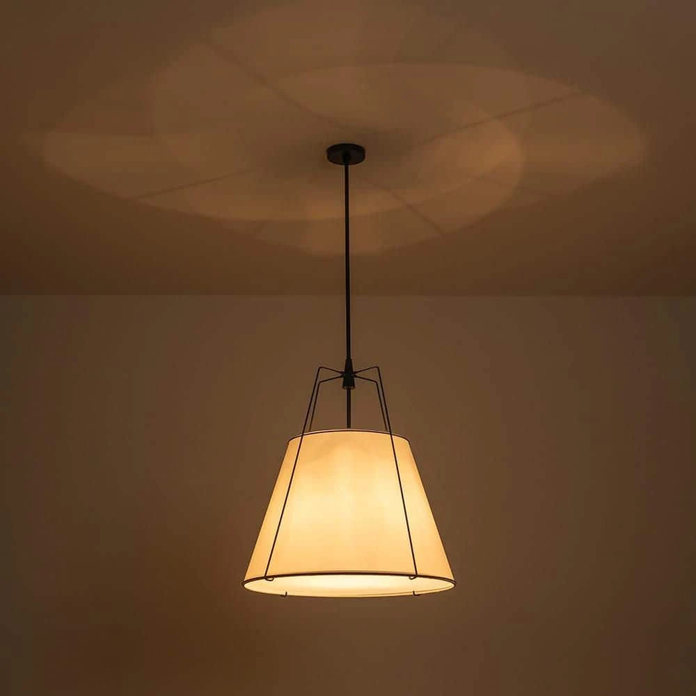 Haven 4-Light 23.6 In.W Matte Black Modern Farmhouse Drum Pendant Light With Fabric For Kitchen 13 Haven 4-Light 23.6 In.W Matte Black Modern Farmhouse Drum Pendant Light With Fabric For Kitchen - Image 11