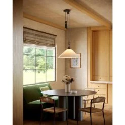 Ellen 20-in 1 Light 60-Watt Matte Black/White Linen Pendant Light -Lamp Parts matte black white linen alora mood pendant lights pd447120mbwl 31 1000