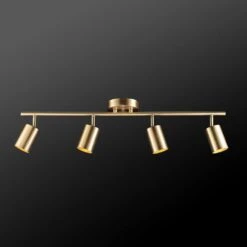 Globe Electric Pratt 30 In. 4-Light Matte Brass Track Lighting -Lamp Parts matte brass globe electric track lighting kits 59822 fa 1000