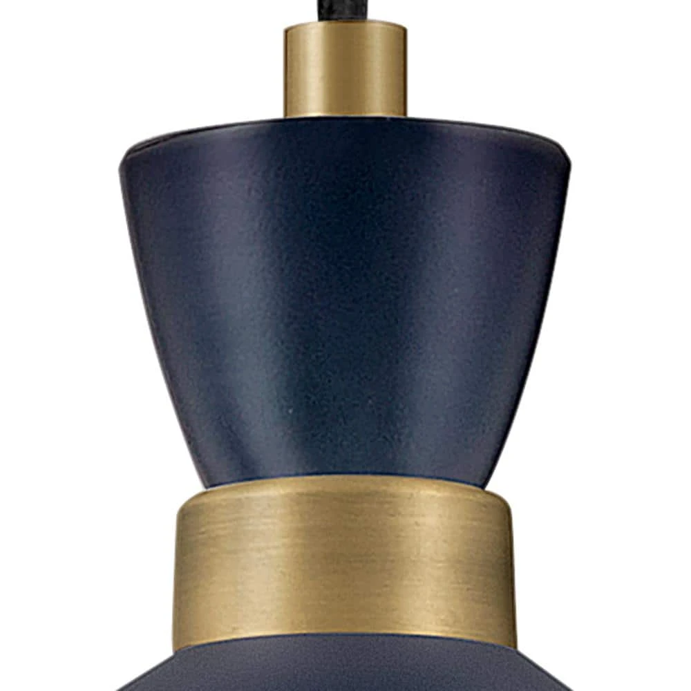 Simon Matte Navy + Heritage Brass Conical Pendant Light 8 Simon Matte Navy + Heritage Brass Conical Pendant Light - Image 6