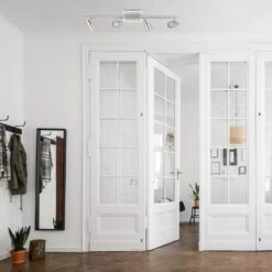 EGLO Davida-2 3 Ft. Matte Nickel/Chrome Fixed Track Lighting Kit -Lamp Parts matte nickel chrome eglo track lighting kits 204197a 1f 1000