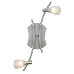 EGLO Ona 2-Light Matte Nickel Transitional Track Lighting Fixture