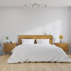 EGLO Seras-3 2.5 Ft. 4-Light Matte Nickel Fixed Track Lighting Kit 9 EGLO Seras-3 2.5 Ft. 4-Light Matte Nickel Fixed Track Lighting Kit -Lamp Parts matte nickel eglo track lighting kits 204195a 1f 1000