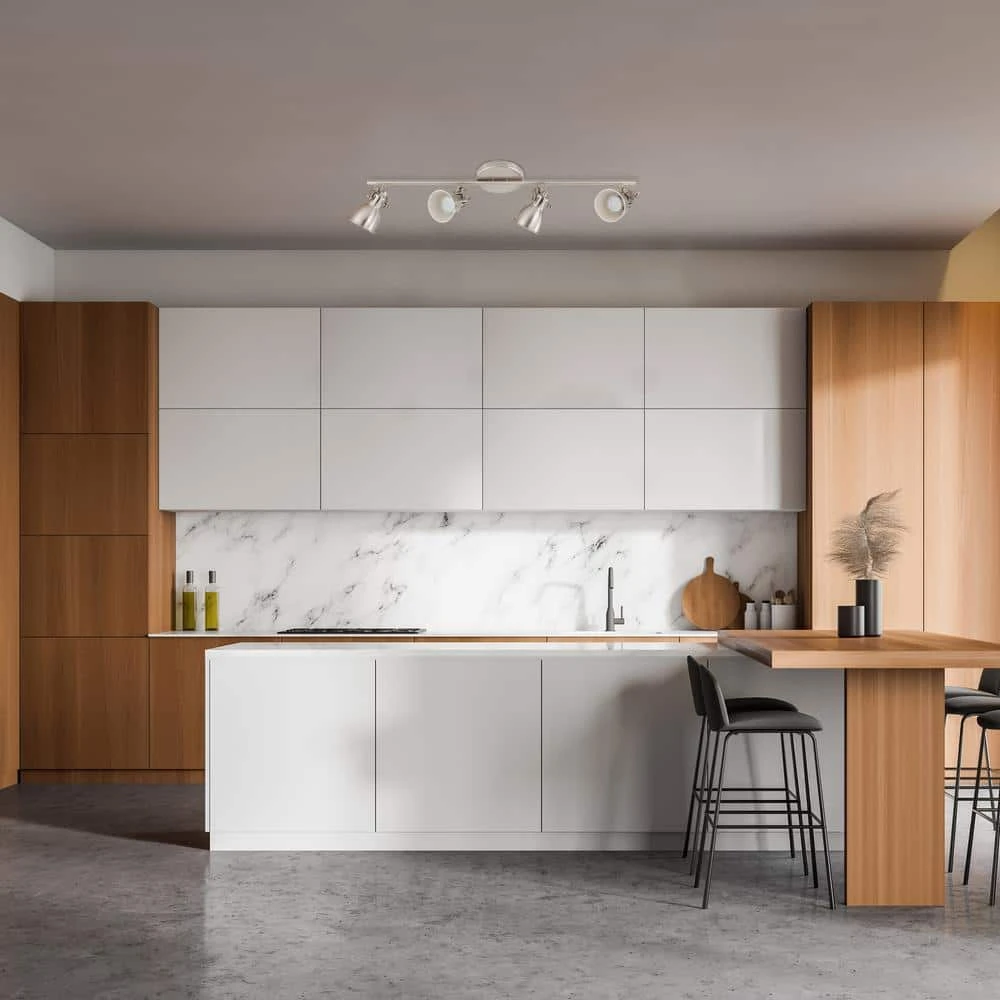 EGLO Seras-3 2.5 Ft. 4-Light Matte Nickel Fixed Track Lighting Kit 5 EGLO Seras-3 2.5 Ft. 4-Light Matte Nickel Fixed Track Lighting Kit - Image 3