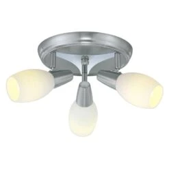 EGLO Parma 3-Head Matte Nickel Ceiling Lighting Fixture