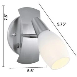 EGLO Parma 1-Head Matte Nickel Lighting Track -Lamp Parts matte nickel eglo track lighting kits 20608a 4f 1000