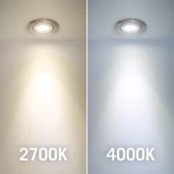 Swivel Recessed Matte White Integrated LED Undercabinet Puck Light, Warm White, 2700K -Lamp Parts matte white armacost lighting puck lights 212318 fa 1000