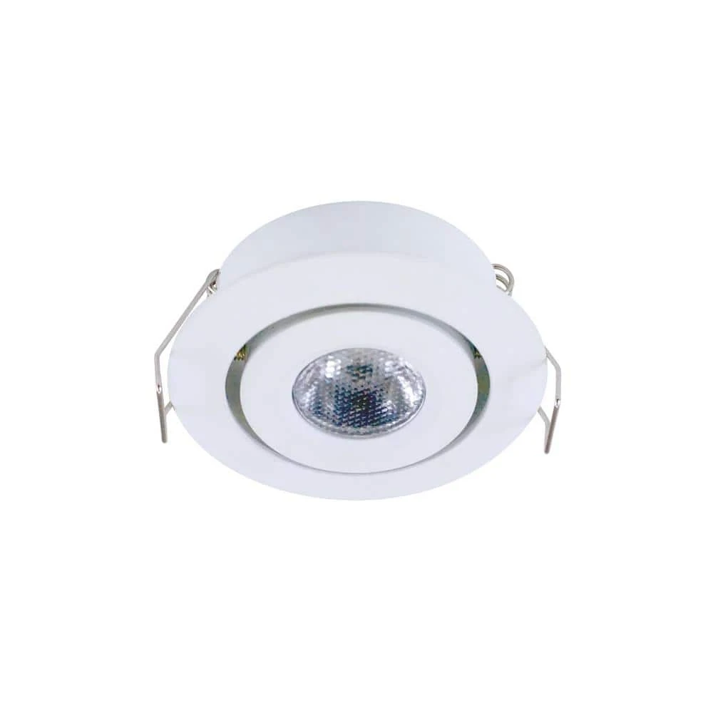 Swivel Recessed Integrated LED Undercabinet Puck Light, 4000K, Matte White 3 Swivel Recessed Integrated LED Undercabinet Puck Light, 4000K, Matte White