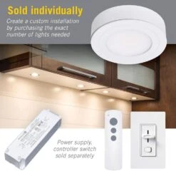 PureVue Dimmable Daylight White (5000K) LED Matte White Puck Light -Lamp Parts matte white armacost lighting puck lights 253412 44 1000