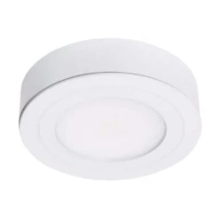 PureVue Dimmable Daylight White (5000K) LED Matte White Puck Light