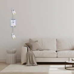 EGLO Davida 2 Ft. 3-Light Matte White/Chrome Fixed Track Lighting Kit -Lamp Parts matte white chrome eglo track lighting kits 200323a 1f 1000