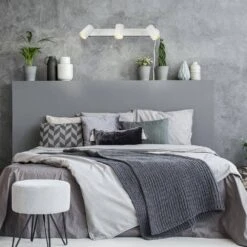 Globe Electric Dale 1.85 Ft. 3-Light Matte White Plug-In Linear Track Lighting Kit -Lamp Parts matte white globe electric track lighting kits 60024 31 1000