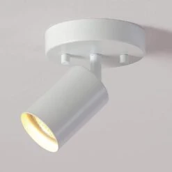 Globe Electric Pratt 4.8 In. 1-Light Matte White Fixed Track Lighting Spotlight -Lamp Parts matte white globe electric track lighting kits 91000115 44 1000