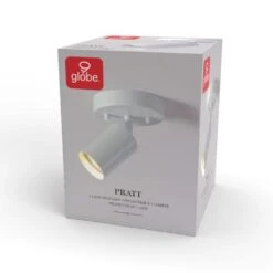 Globe Electric Pratt 4.8 In. 1-Light Matte White Fixed Track Lighting Spotlight -Lamp Parts matte white globe electric track lighting kits 91000115 76 1000