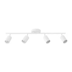 Globe Electric 2.5 Ft. 4-Light Matte White Fixed Track Lighting Kit