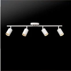 Globe Electric 2.5 Ft. 4-Light Matte White Fixed Track Lighting Kit -Lamp Parts matte white globe electric track lighting kits 91002800 a0 1000