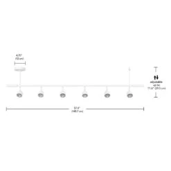 Globe Electric 4.7 Ft. Matte White Adjustable Height Hard Wired Indoor Track Lighting Kit With Step Head -Lamp Parts matte white globe electric track lighting kits 91005493 44 1000