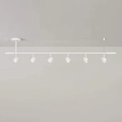 Globe Electric 4.7 Ft. Matte White Adjustable Height Hard Wired Indoor Track Lighting Kit With Step Head