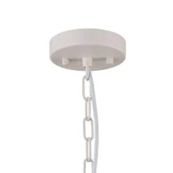 Plano 1-Light Modern Kitchen Island Cone Drum Pendant Light 11.4 In. Dia White Round Hanging Light With Metal Shade -Lamp Parts matte white huoku pendant lights pd1062321 fa 1000