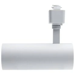 Matte White 20-Watt Integrated LED 48° Fixed Track Cylinder Head -Lamp Parts matte white satco track lighting heads th713 4f 1000