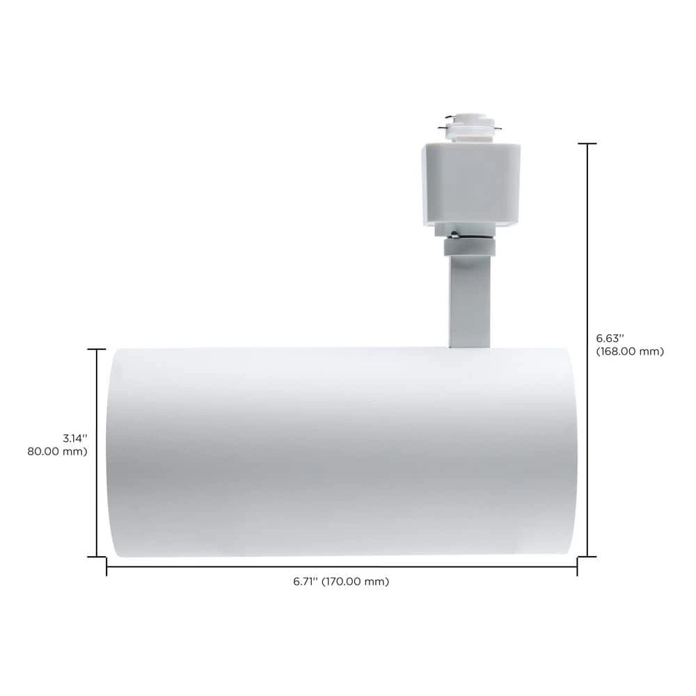 Matte White 30-Watt Integrated LED 36° Fixed Track Cylinder Head 7 Matte White 30-Watt Integrated LED 36° Fixed Track Cylinder Head - Image 5