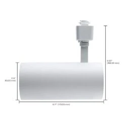 Matte White 30-Watt Integrated LED 48° Fixed Track Cylinder Head -Lamp Parts matte white satco track lighting heads th723 44 1000