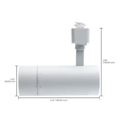 Matte White 15-Watt Adjustable Beam Integrated LED Fixed Track Cylinder Head -Lamp Parts matte white satco track lighting heads th731 76 1000