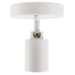 Shura Matte White Adjustable Spot Light, Integrated LED Bulb, Fixed Track Cylinder Spotlight, 3000k, 490 Lumens -Lamp Parts matte white vidalite track lighting heads ce1060116 44 1000