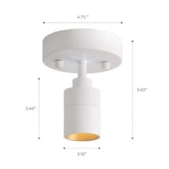 Shura Matte White Adjustable Spot Light, Integrated LED Bulb, Fixed Track Cylinder Spotlight, 3000k, 490 Lumens -Lamp Parts matte white vidalite track lighting heads ce1060116 76 1000