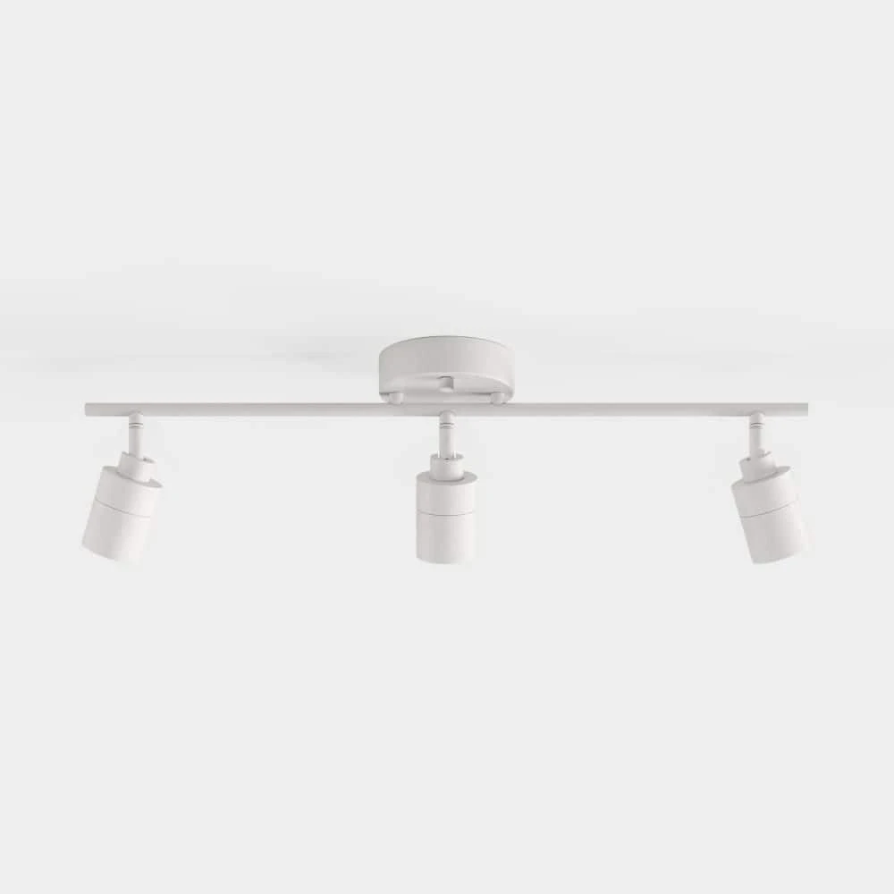 Shura 3-Light White Integrated LED Track Light With Rotatable Heads, 2 Ft. Fixed Track Lighting Kit, 3000k, 1470 Lumens 8 Shura 3-Light White Integrated LED Track Light With Rotatable Heads, 2 Ft. Fixed Track Lighting Kit, 3000k, 1470 Lumens - Image 6