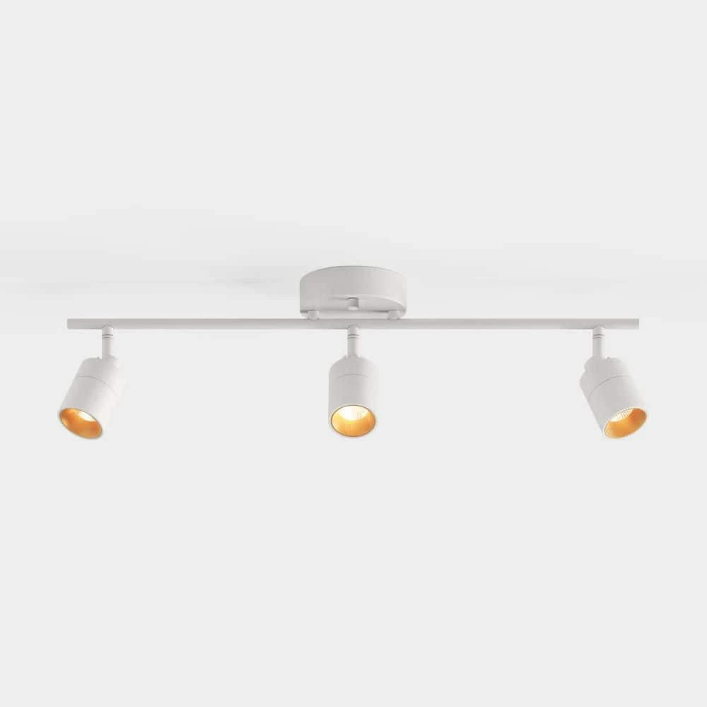 Shura 3-Light White Integrated LED Track Light With Rotatable Heads, 2 Ft. Fixed Track Lighting Kit, 3000k, 1470 Lumens 10 Shura 3-Light White Integrated LED Track Light With Rotatable Heads, 2 Ft. Fixed Track Lighting Kit, 3000k, 1470 Lumens - Image 8