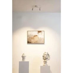 Shura 2-Light White Integrated LED Track Light With Rotatable Heads, 1 Ft. Fixed Track Lighting Kit, 3000k, 1470 Lumens -Lamp Parts matte white vidalite track lighting kits ce1008569 31 1000