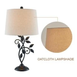 Chicago 26.75 In. Black Modern Dimmable Metal Bedroom Living Room Bedside Desk Table Lamps Set Of 2 15 Chicago 26.75 In. Black Modern Dimmable Metal Bedroom Living Room Bedside Desk Table Lamps Set Of 2 -Lamp Parts maxax lamp sets t04 oatmeal 1f 1000