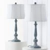 27.5 In. Green Vintage Dimmable Resin Bedroom Living Room Bedside Desk Nightstand Table Lamps (Set Of 2) -Lamp Parts maxax lamp sets t09 gn 64 1000