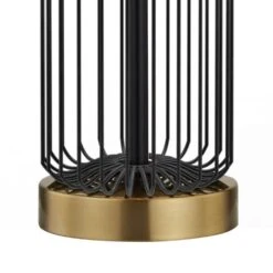 27.5 In. Black Modern Dimmable Iron Bedroom Living Room Bedside Desk Nightstand Table Lamps (Set Of 2) -Lamp Parts maxax lamp sets t100 bk 44 1000