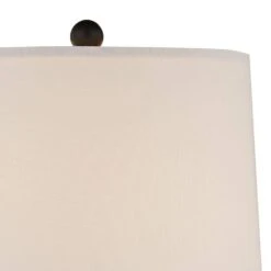 27.5 In. Black Modern Dimmable Iron Bedroom Living Room Bedside Desk Nightstand Table Lamps (Set Of 2) -Lamp Parts maxax lamp sets t100 bk 76 1000