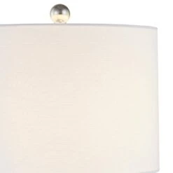 Denver 25.25 In. Blue Coastal Glass Bedroom Living Room Bedside Desk Nightstand Table Lamps USB Port Set Of 2 -Lamp Parts maxax lamp sets t104 bu 1f 1000