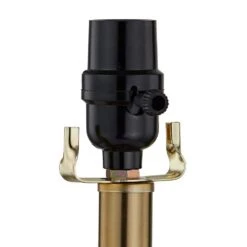 28.5 In. Brass Modern Metal Bedroom Living Room Bedside Desk Nightstand Tall Table Lamps USB Port (Set Of 2) -Lamp Parts maxax lamp sets t110 gd 66 1000