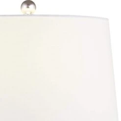 31 In. White Modern Ceramic Bedroom Living Room Bedside Desk Nightstand Tall Table Lamps (Set Of 2) -Lamp Parts maxax lamp sets t129 wh 44 1000