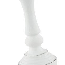 Heideman 26 In. White Modern Resin Bedroom Living Room Bedside Desk Nightstand Table Lamps Set Of 2 -Lamp Parts maxax lamp sets t150 wh fa 1000