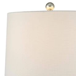 Columbia 27.75 In. Yellow Coastal Dimmable Ceramic Bedroom Living Room Bedside Desk Nightstand Table Lamps Set Of 2 -Lamp Parts maxax lamp sets t45 ly c3 1000