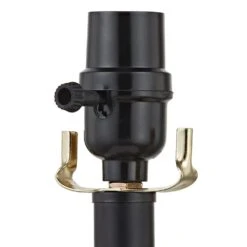 28 In. Black Modern Dimmable Resin Bedroom Living Room Bedside Desk Nightstand Table Lamps USB Port (Set Of 2) -Lamp Parts maxax lamp sets t85 bn 1f 1000