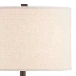 28 In. Black Modern Dimmable Resin Bedroom Living Room Bedside Desk Nightstand Table Lamps USB Port (Set Of 2) -Lamp Parts maxax lamp sets t85 bn 44 1000