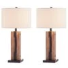 28 In. Black Modern Dimmable Resin Bedroom Living Room Bedside Desk Nightstand Table Lamps USB Port (Set Of 2) 1 28 In. Black Modern Dimmable Resin Bedroom Living Room Bedside Desk Nightstand Table Lamps USB Port (Set Of 2) -Lamp Parts maxax lamp sets t85 bn 64 1000