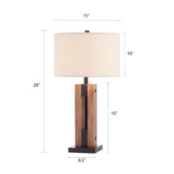 28 In. Black Modern Dimmable Resin Bedroom Living Room Bedside Desk Nightstand Table Lamps USB Port (Set Of 2) -Lamp Parts maxax lamp sets t85 bn c3 1000